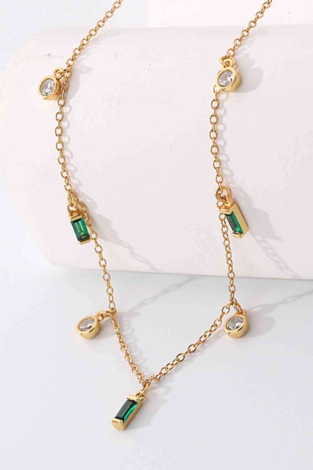 18K Gold Plated Multi-Charm Chain Necklace