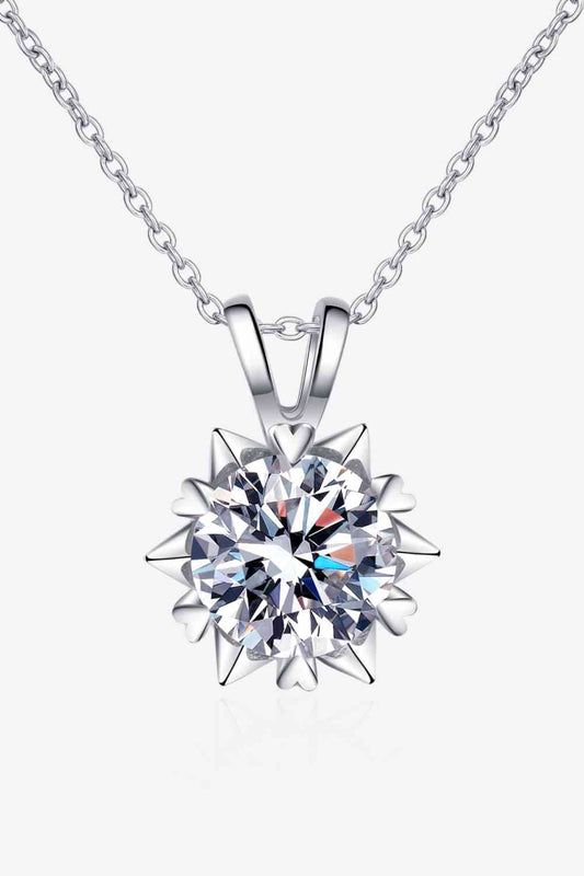 Learning To Love 925 Sterling Silver Moissanite Pendant Necklace