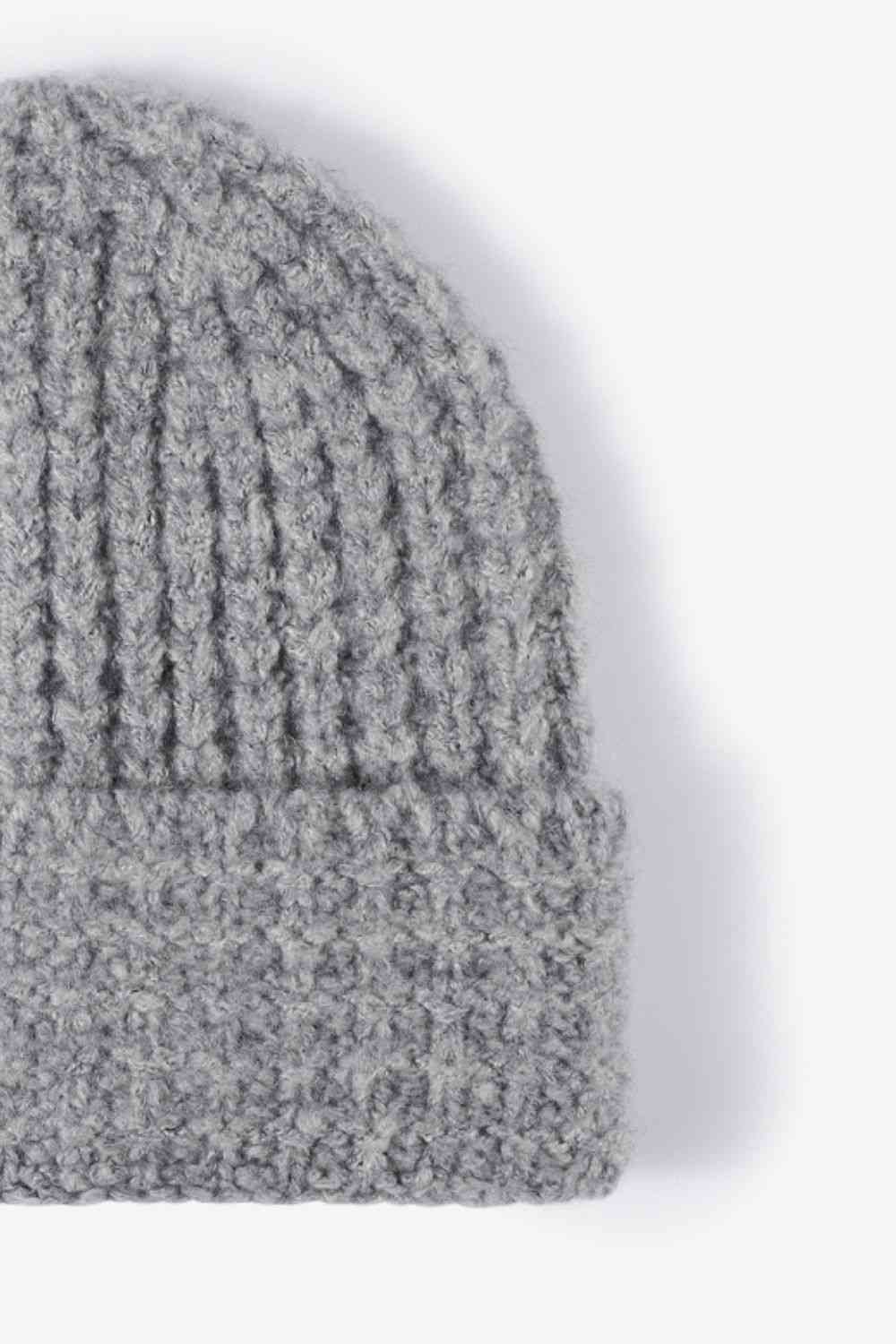 Waffle-Knit Cuff Beanie