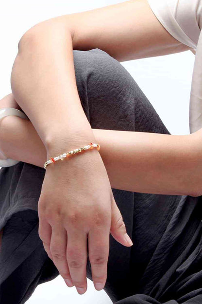 Freshwater Pearl Zinc Alloy Bracelet