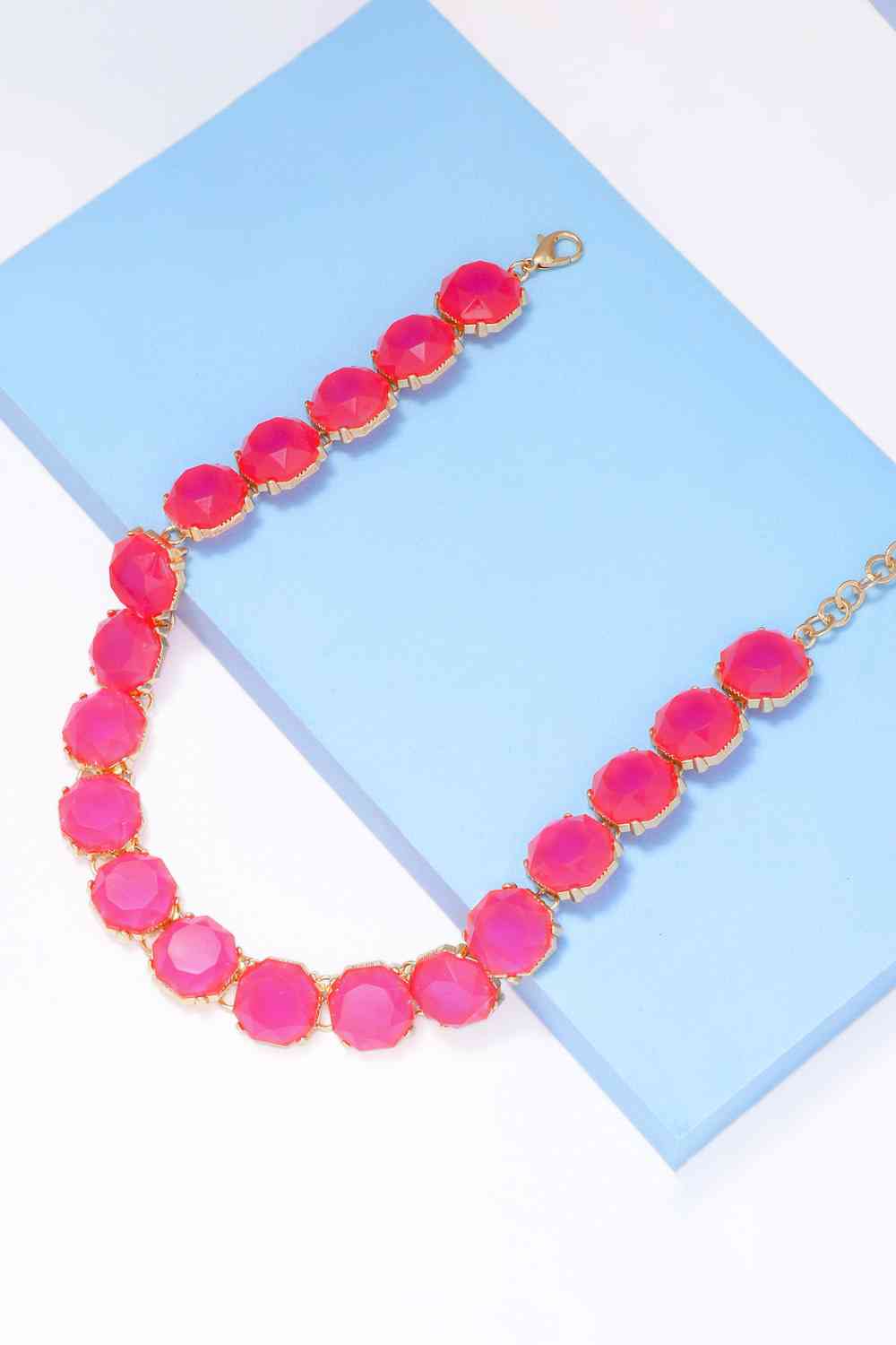 Zinc Alloy Resin Necklace