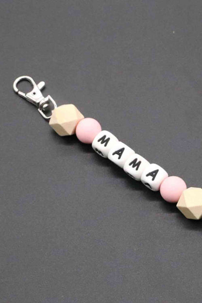 Assorted 2-Pack Mama Beaded Tassel Keychain