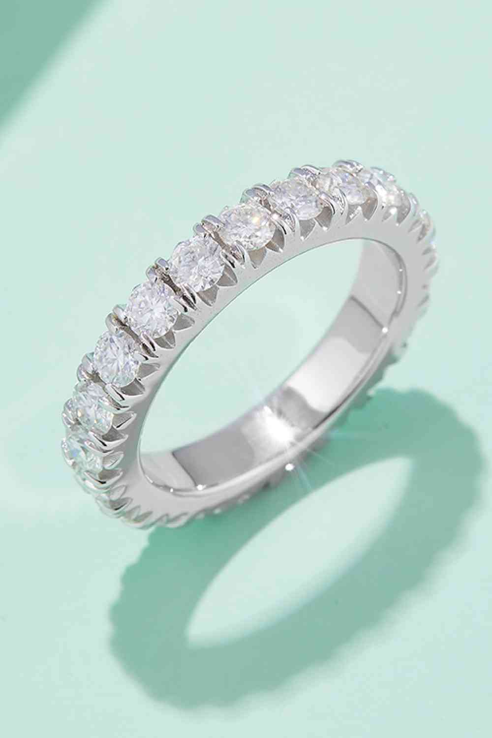 Adored 2.3 Carat Moissanite 925 Sterling Silver Eternity Ring