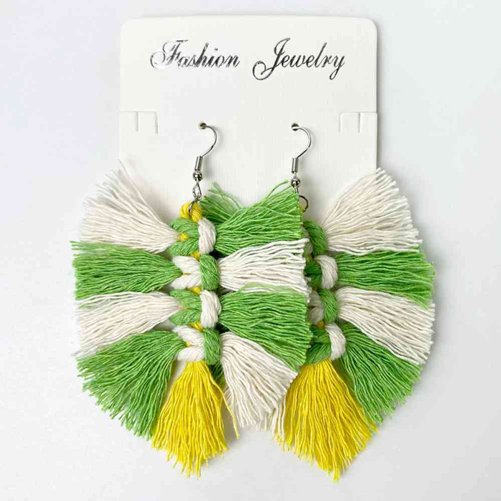 Fringe Detail Dangle Earrings