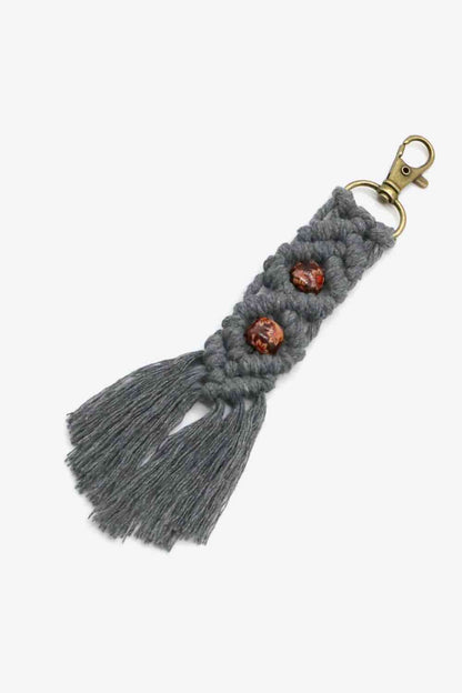 Assorted 4-Pack Handmade Macrame Fringe Keychain