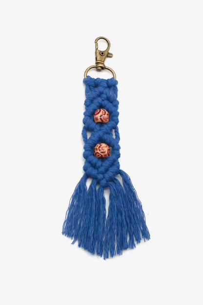 Assorted 4-Pack Handmade Macrame Fringe Keychain