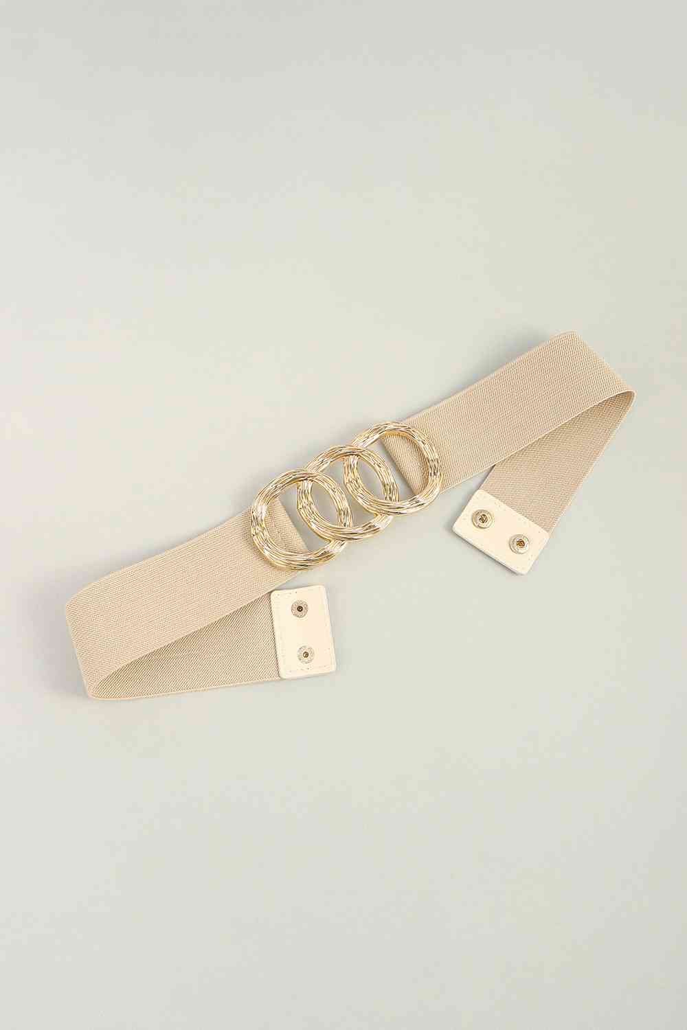 Zinc Alloy Buckle Elastic Wide Belt