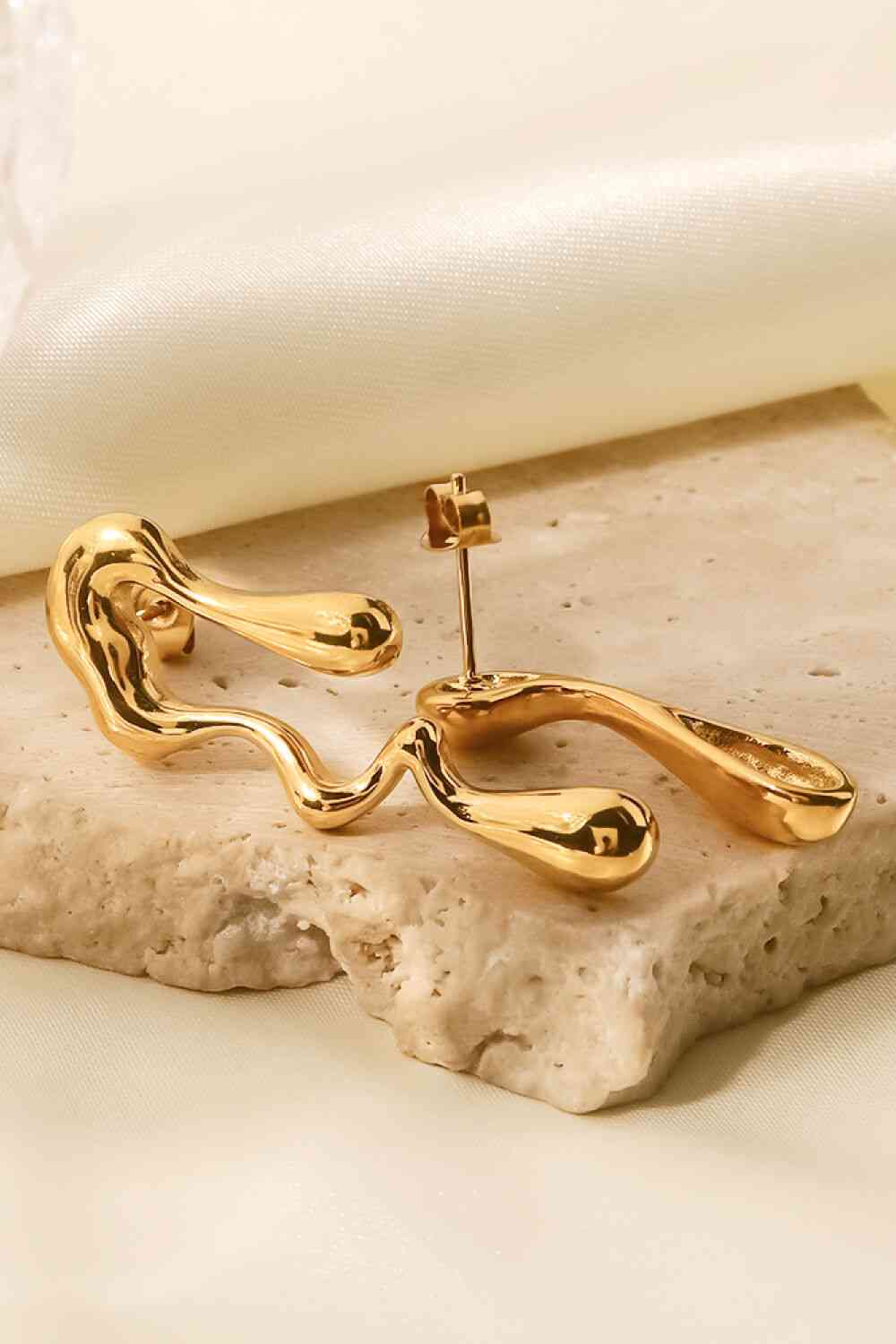 18K Gold Plated Geometric Mismatched Earrings