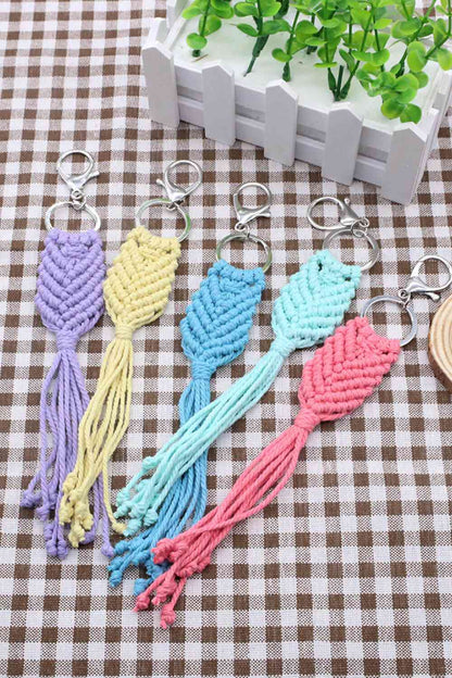 Assorted 4-Pack Handmade Fringe Keychain