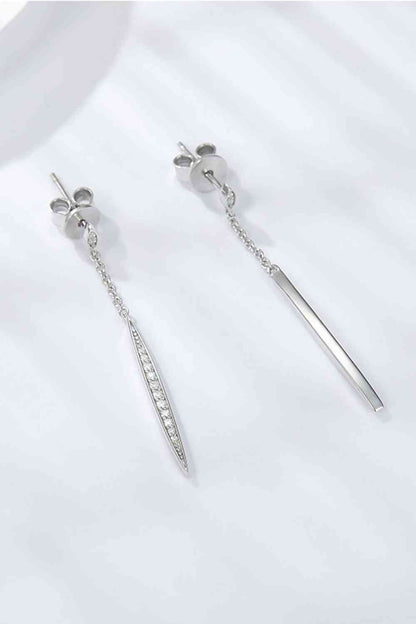 Elegant Moissanite 925 Sterling Silver Drop Earrings