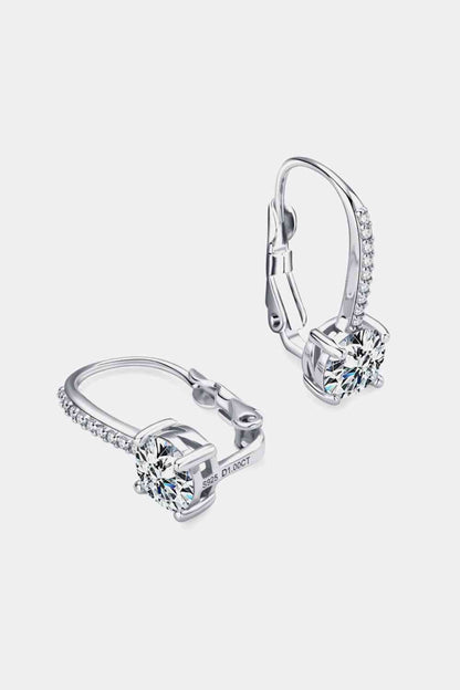 2 Carat Moissanite 925 Sterling Silver Earrings