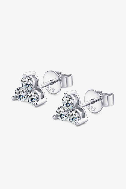 Moissanite 925 Sterling Silver Stud Earrings