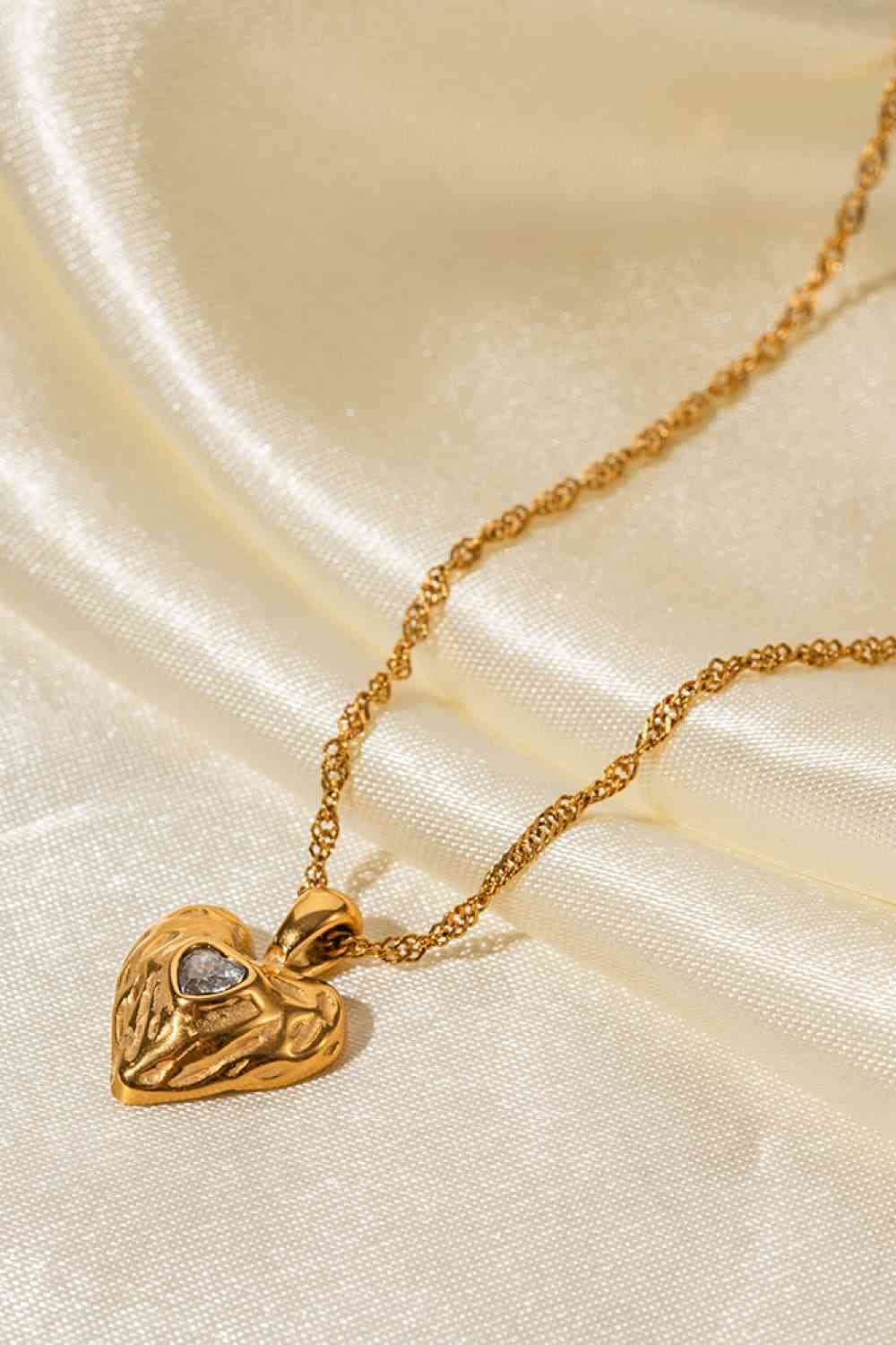 Heart Pendant Stainless Steel Necklace