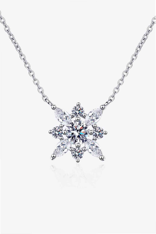 Moissanite Rhodium-Plated Necklace