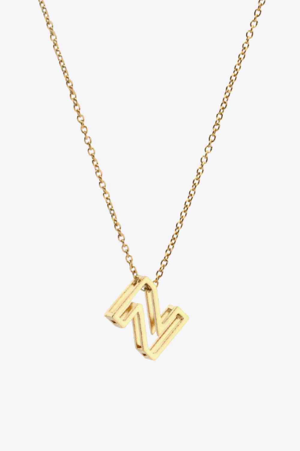 U to Z Letter Pendant Nekclace