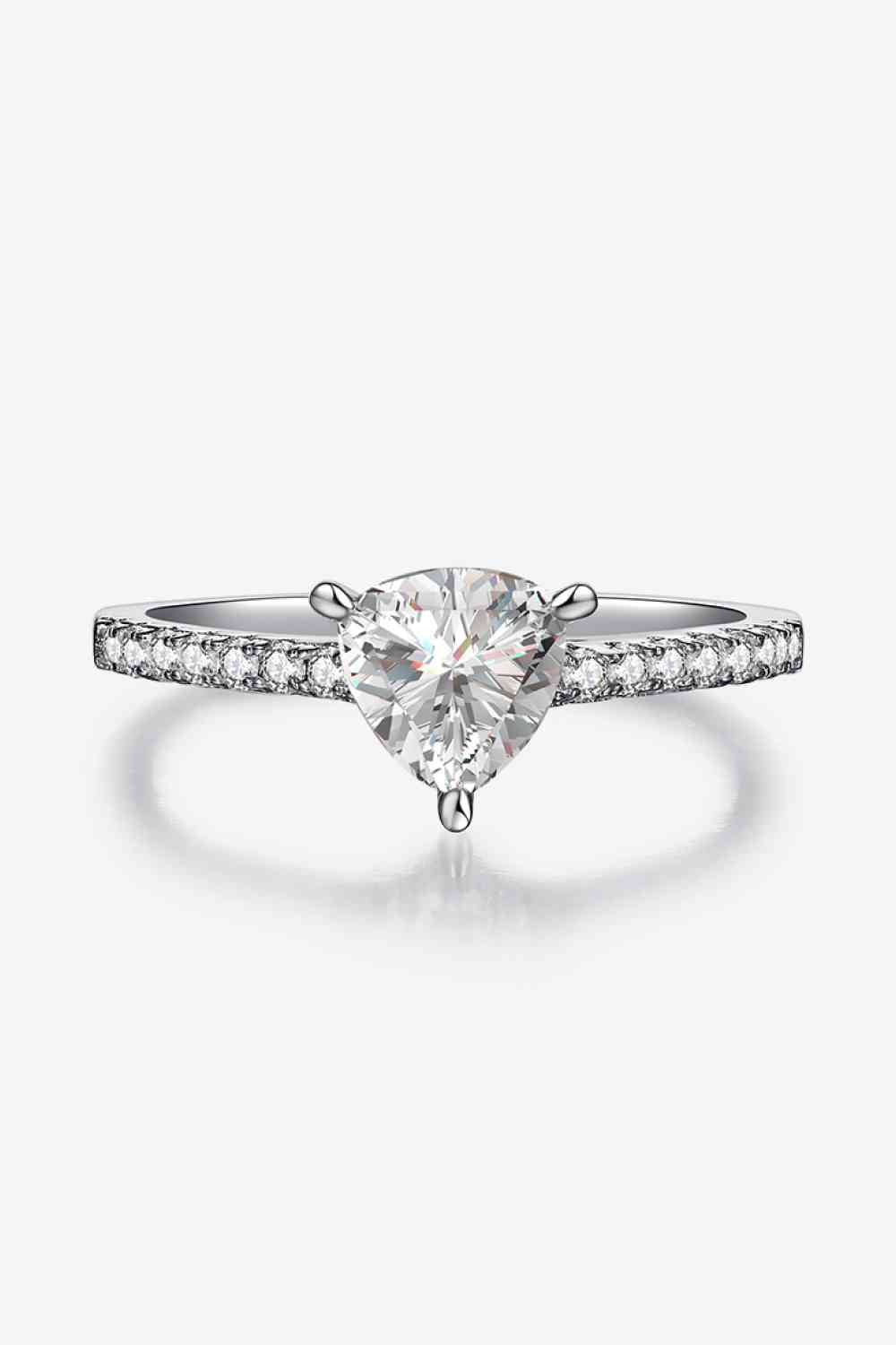 1 Carat Moissanite Triangle 925 Sterling Silver Ring