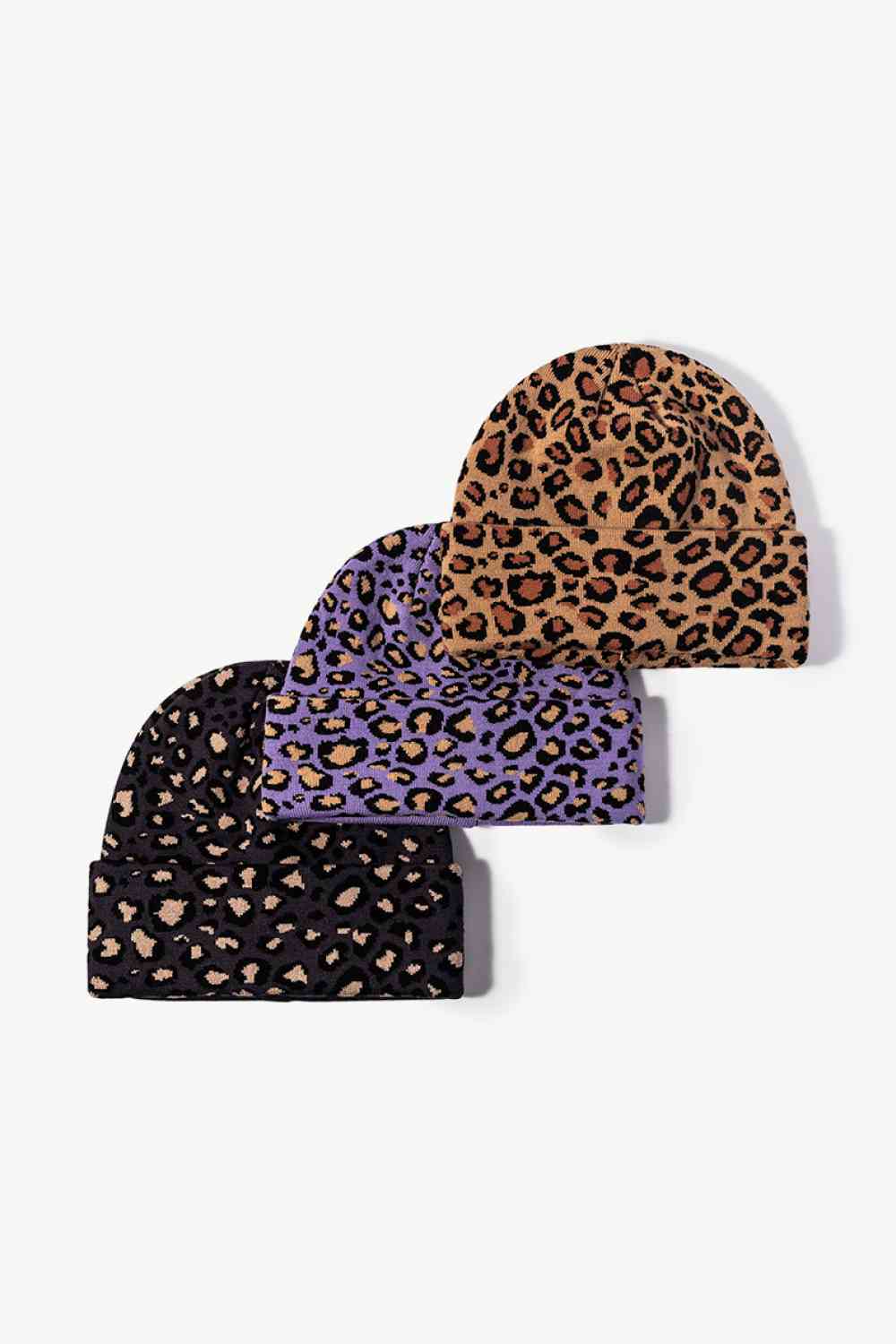 Leopard Pattern Cuffed Beanie