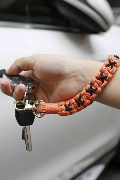 Contrast Macrame Key Chain