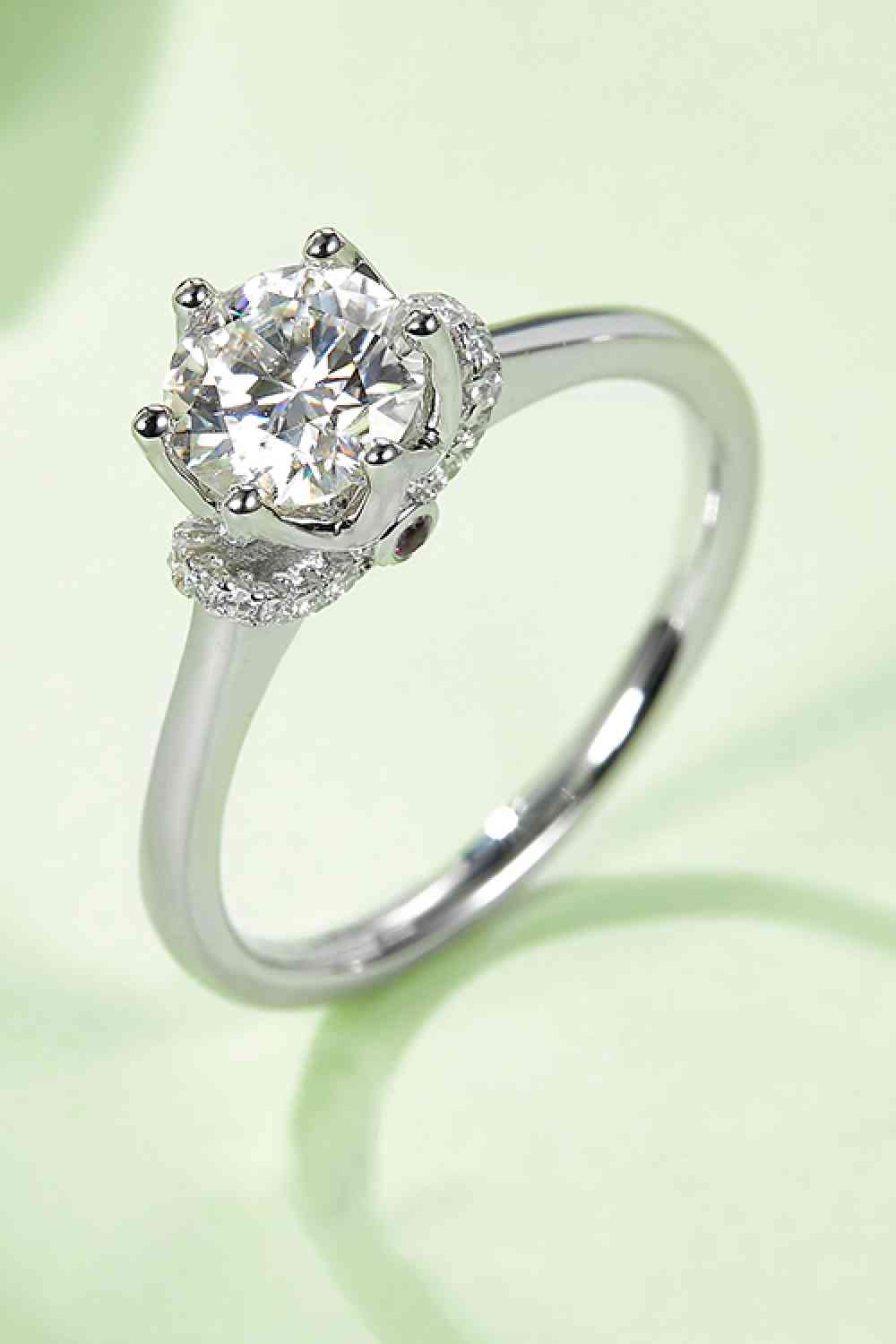 1 Carat Moissanite 925 Sterling Silver Ring