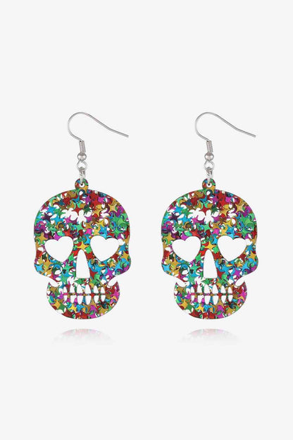 Acrylic Skull Drop Earrings