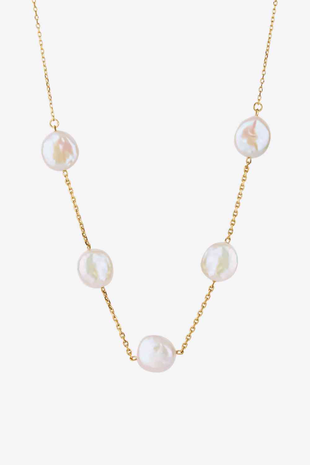 Freshwater Pearl Stainless Steel Necklace