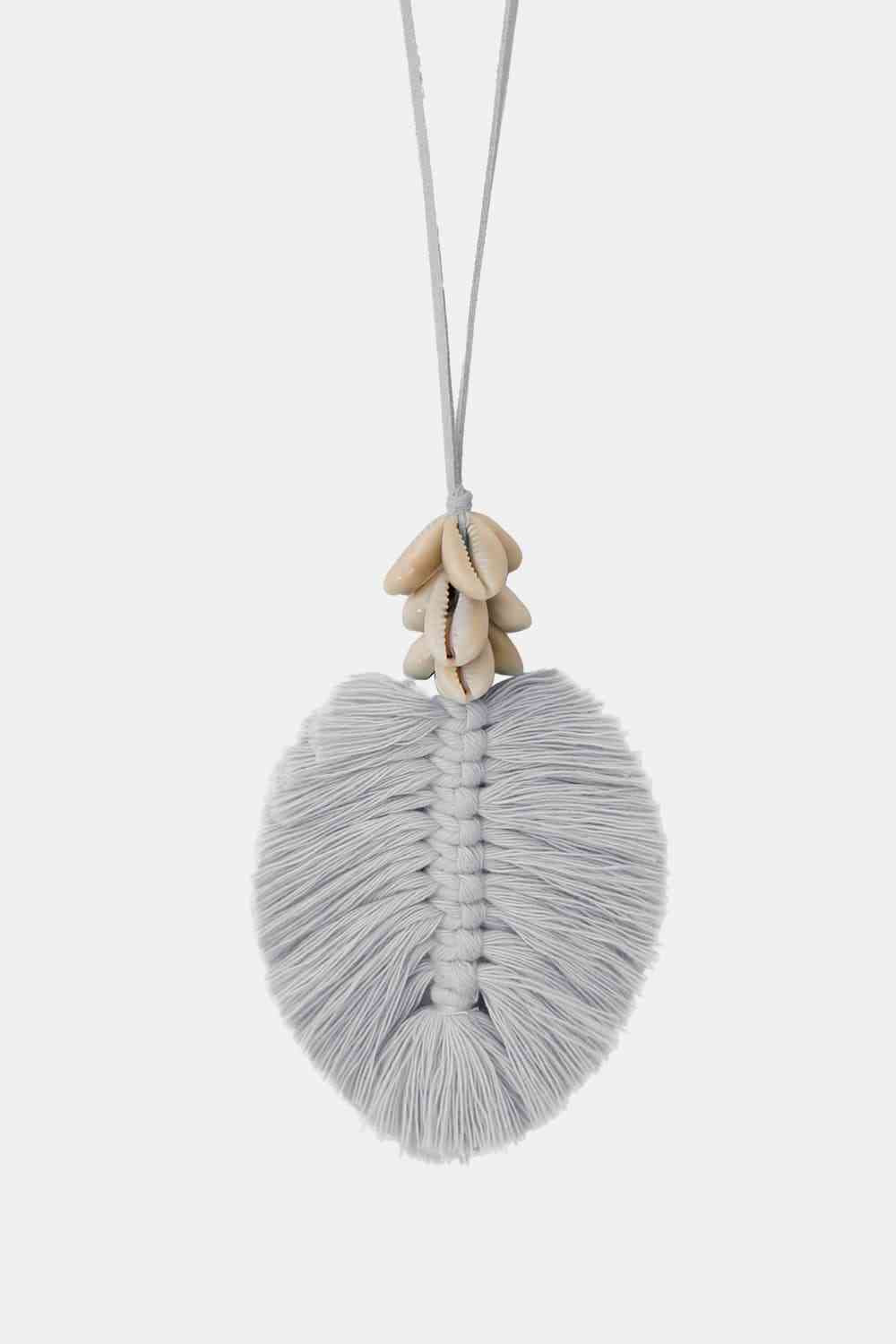 Leaf Macrame Pendant Necklace