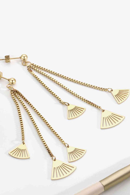 18K Gold Plated Stainless Steel Fringe Earrings