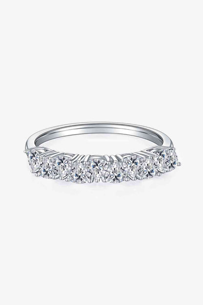 1 Carat Moissanite 925 Sterling Silver Half-Eternity Ring