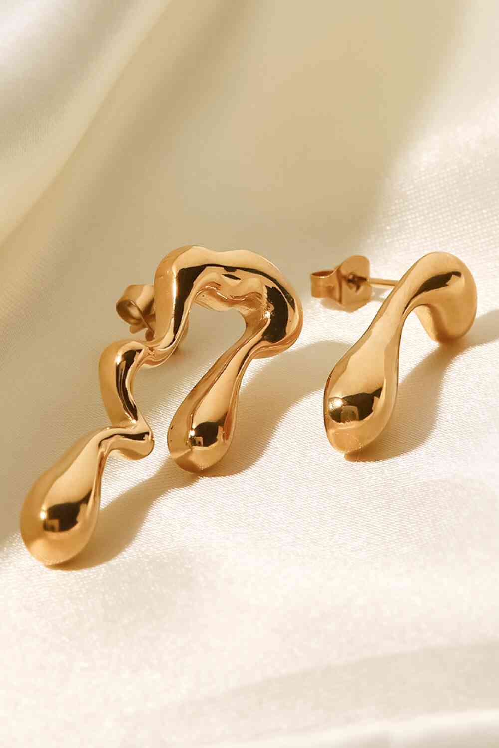 18K Gold Plated Geometric Mismatched Earrings