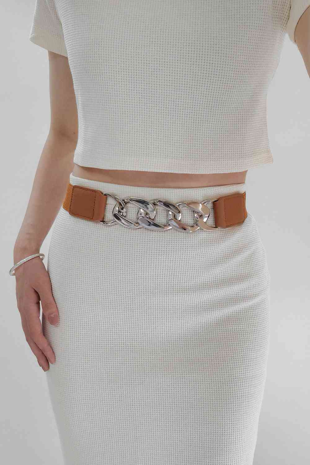 Chain Detail Elastic Belt