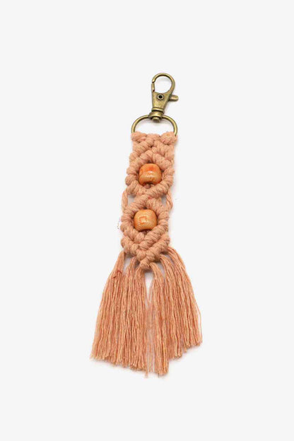 Assorted 4-Pack Handmade Macrame Fringe Keychain