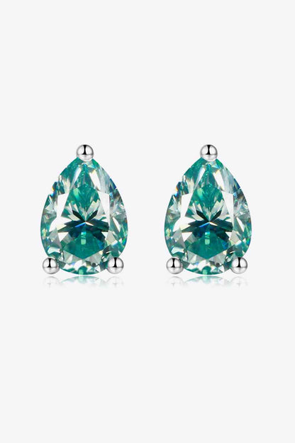 2 Carat Moissanite Teardrop Earrings