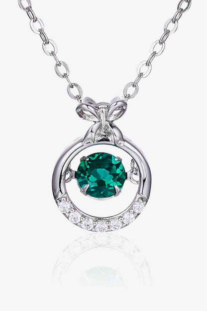 Lab-Grown Emerald Pendant Necklace