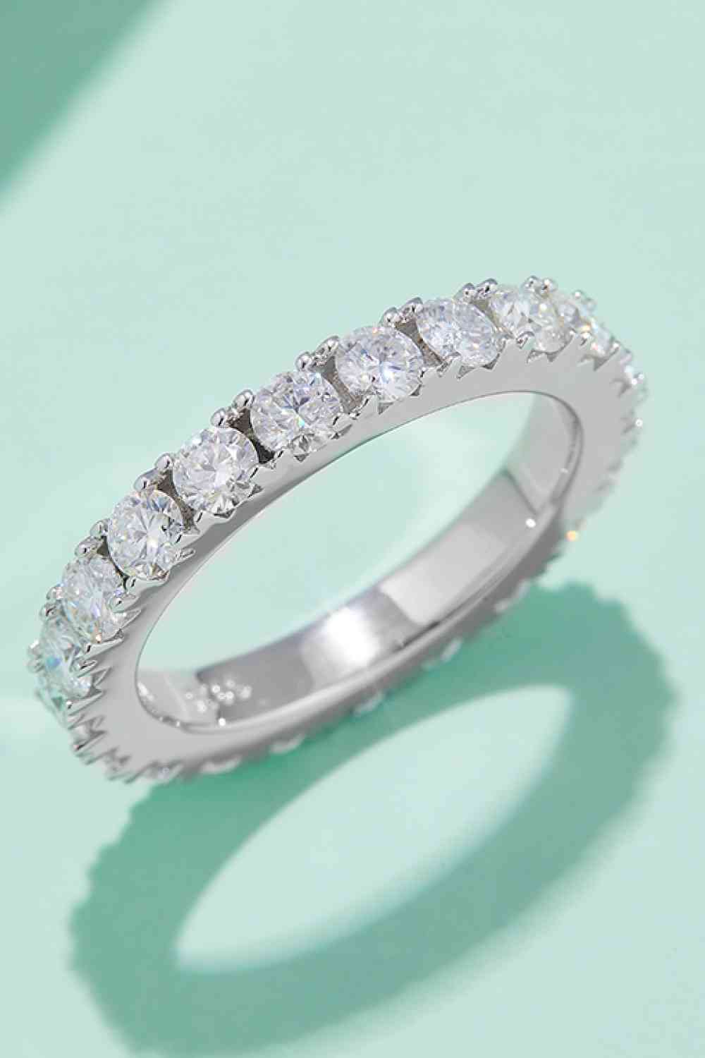 2.3 Carat Moissanite 925 Sterling Silver Eternity Ring