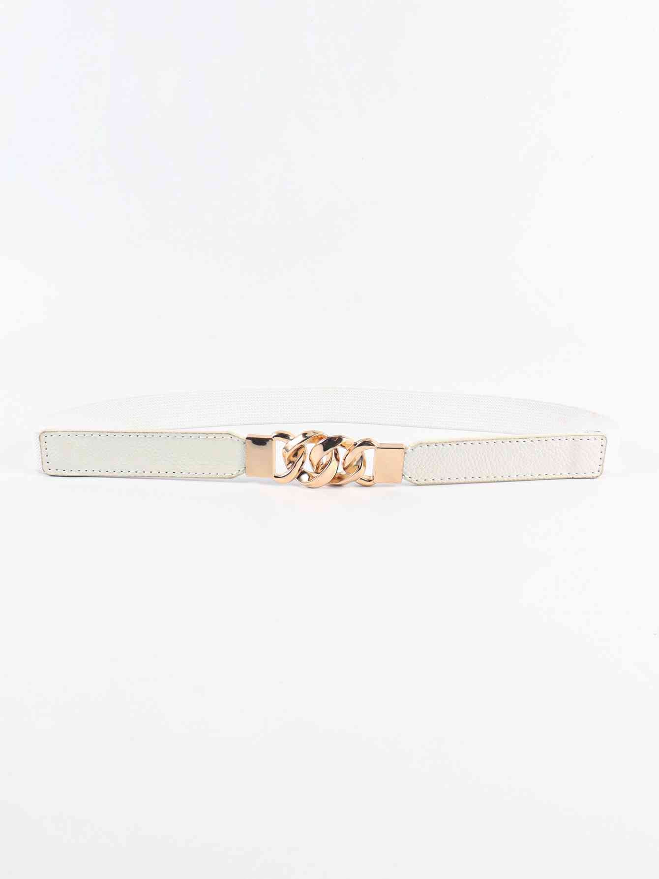 Zinc Alloy Buckle Elastic PU Belt