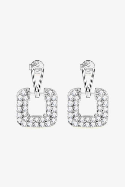 1.68 Carat Moissanite 925 Sterling Silver Drop Earrings