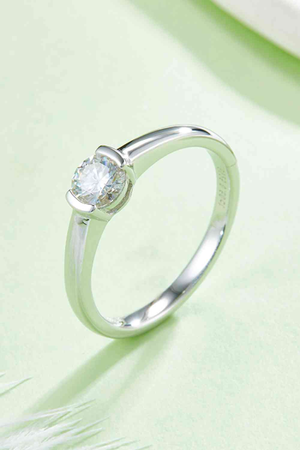 Moissanite 925 Sterling Silver Solitaire Ring