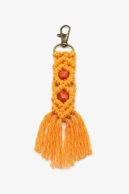 Assorted 4-Pack Handmade Macrame Fringe Keychain