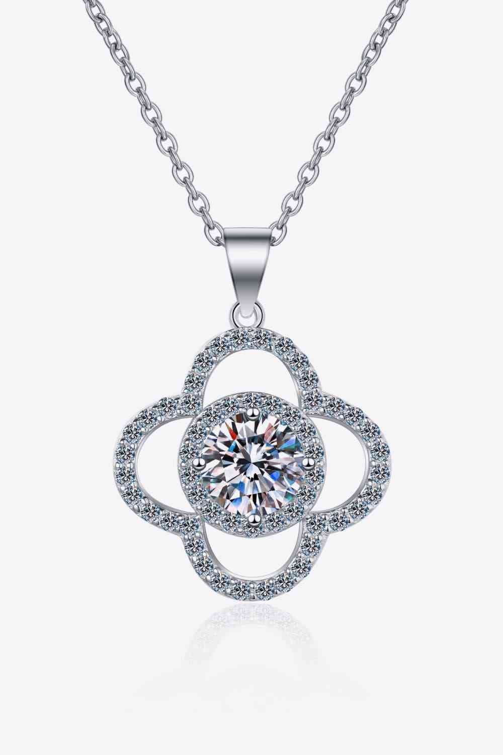 1 Carat Moissanite 925 Sterling Silver Necklace