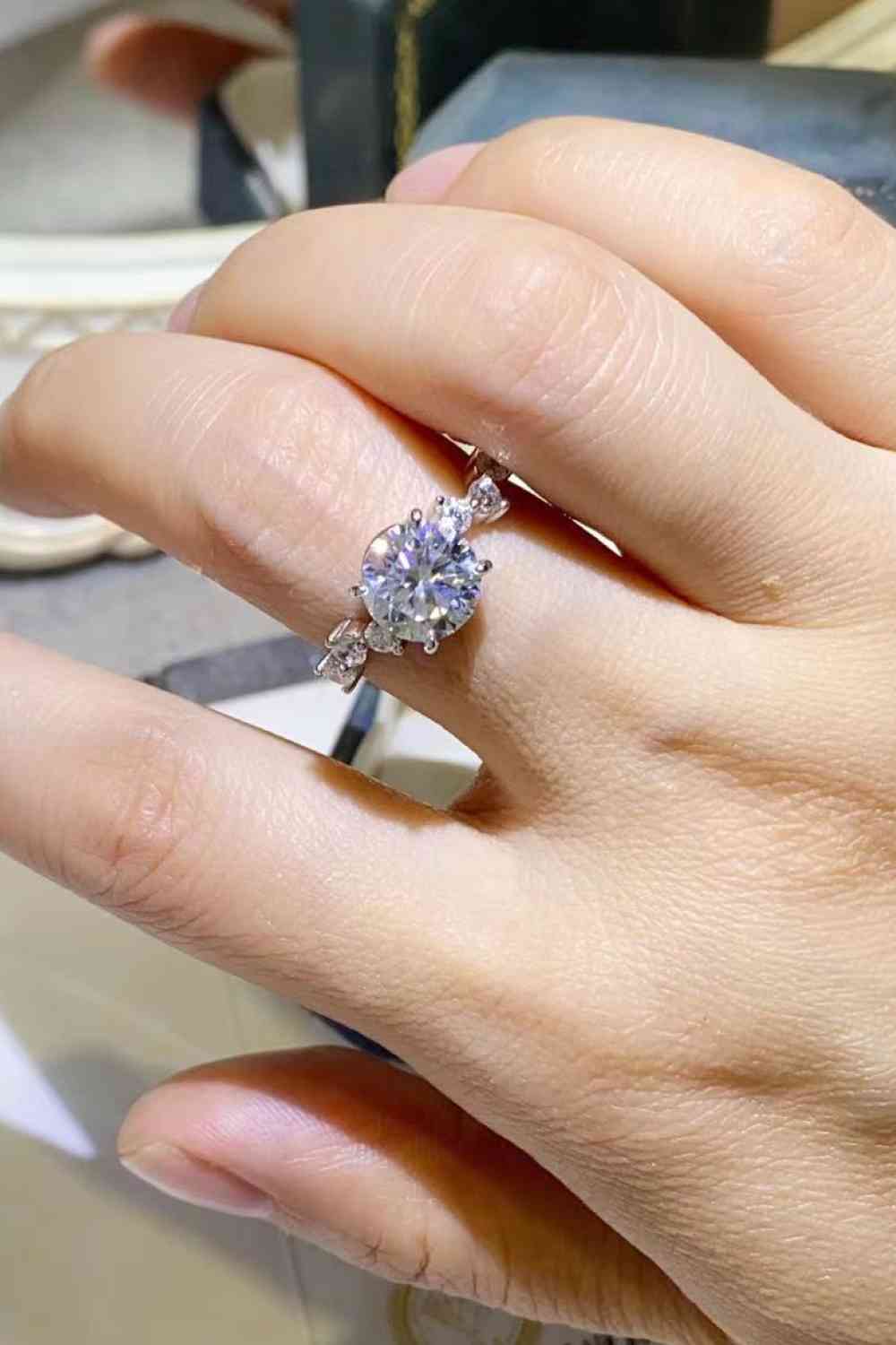 2 Carat Moissanite 925 Sterling Silver Ring