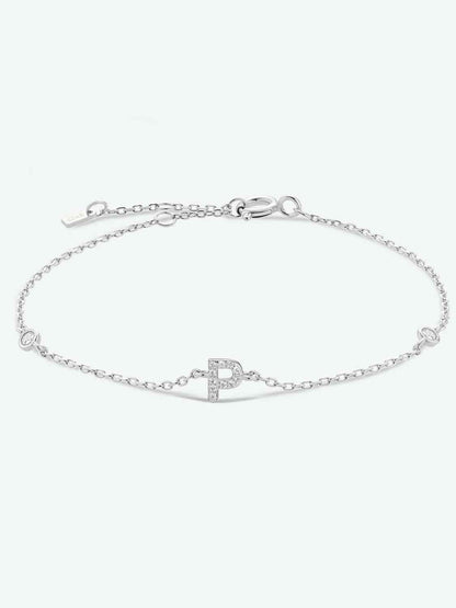 L To P Zircon 925 Sterling Silver Bracelet