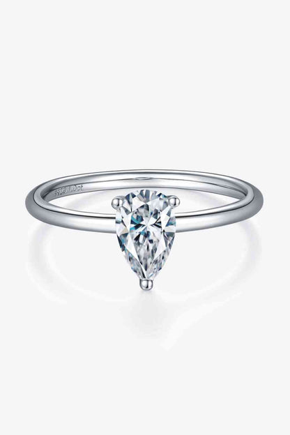 1 Carat Moissanite 925 Sterling Silver Solitaire Ring