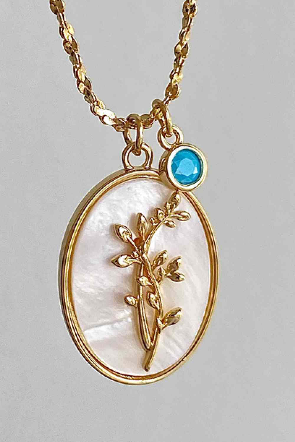 Flower Shell Pendant Copper Necklace