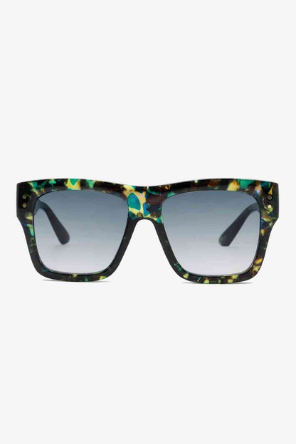 UV400 Patterned Polycarbonate Square Sunglasses