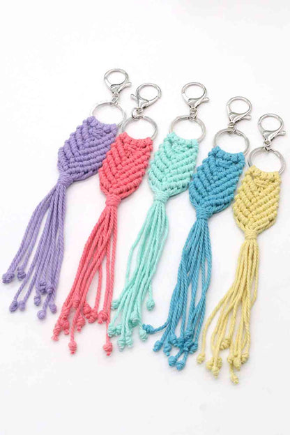 Assorted 4-Pack Handmade Fringe Keychain