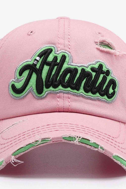 ATLANTIC Graphic Distressed Baseball Cap