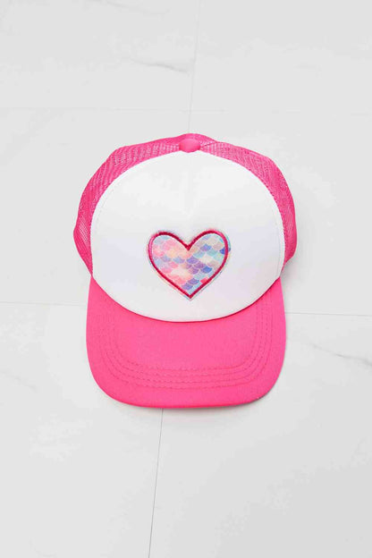 Fame Falling For You Trucker Hat in Pink