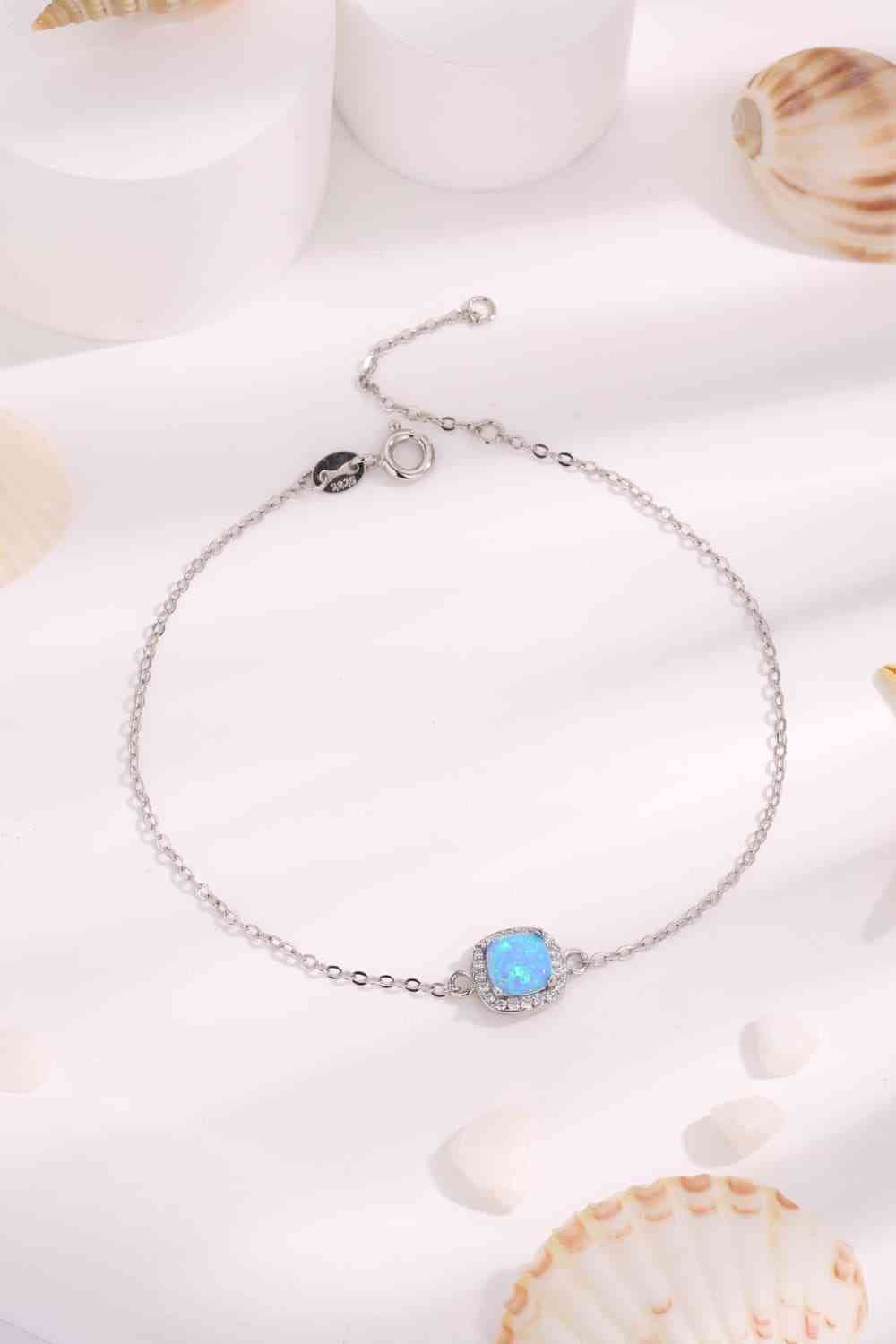 Opal Platinum-Plated Bracelet