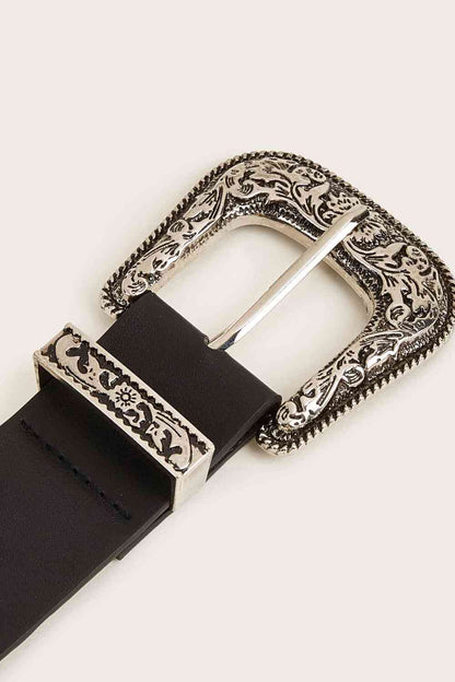 Double Row Studded PU Leather Belt