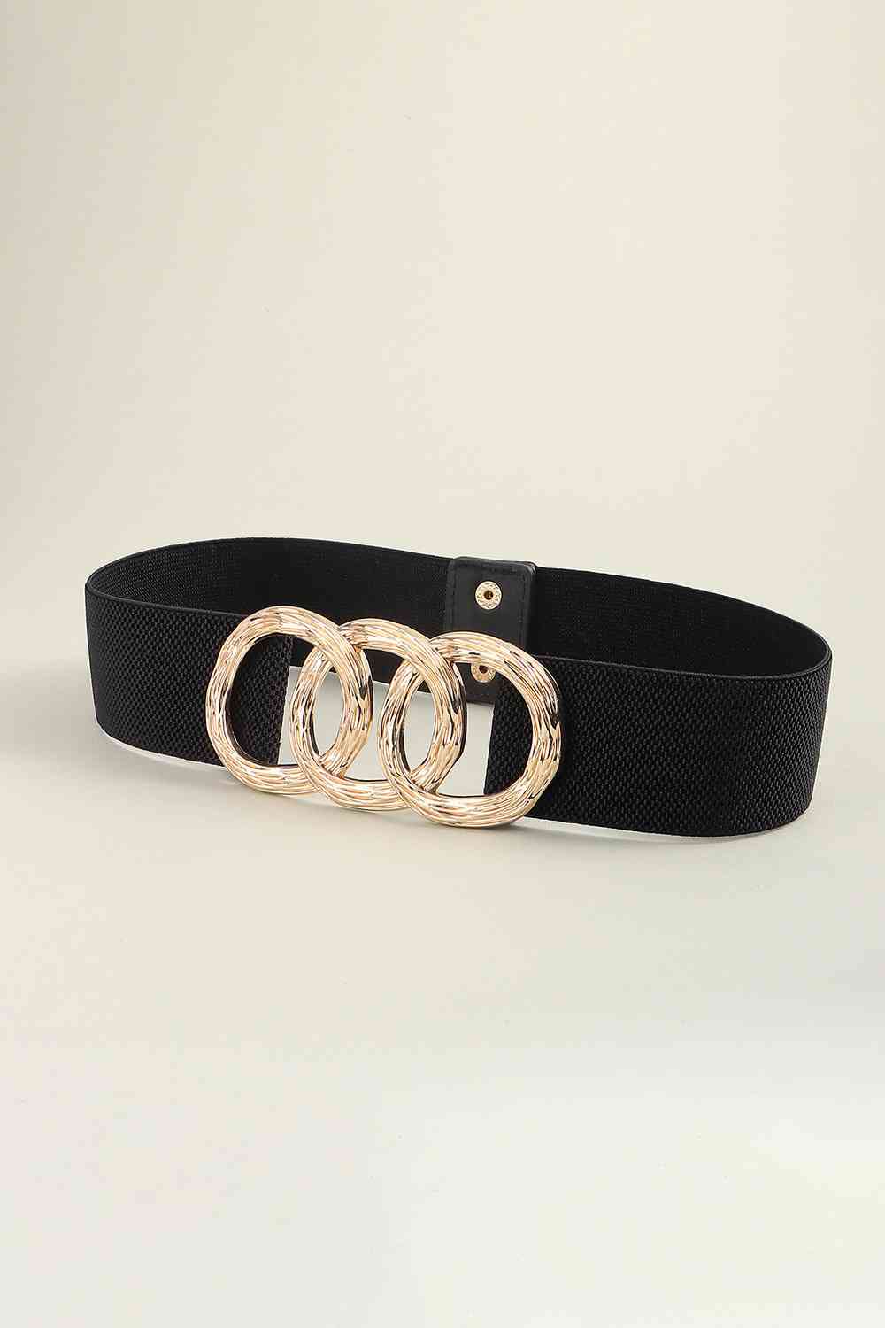 Zinc Alloy Buckle Elastic Wide Belt